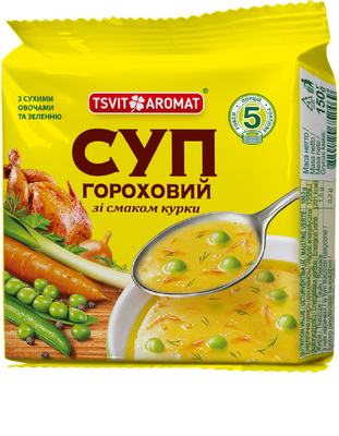Суп гороховий зі смаком курки, 150г