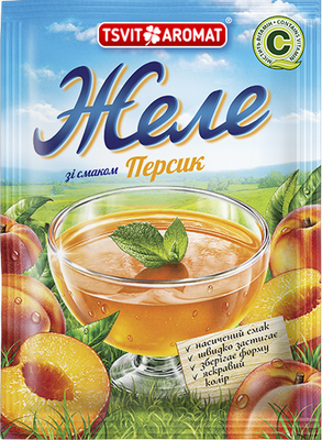 Желе зі смаком персика, 90г