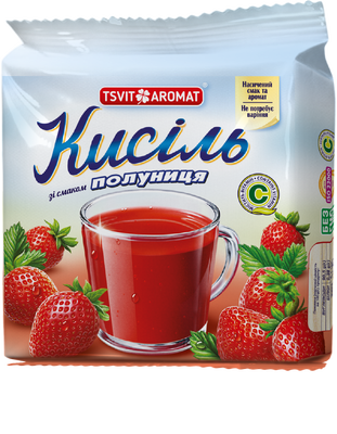 Кисіль брикетований зі смаком полуниці, 150г