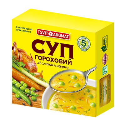 Суп гороховий зі смаком курки, 150г