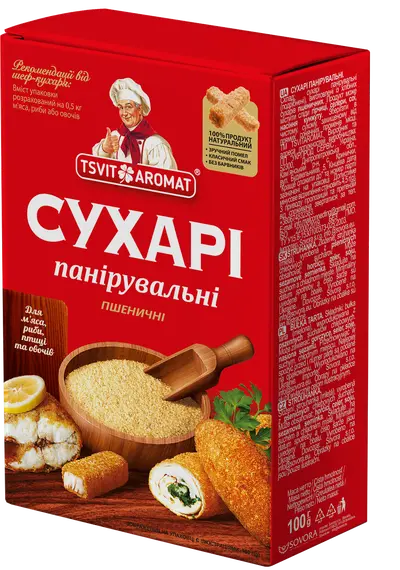 Сухарі панірувальні пшеничні, 100г
