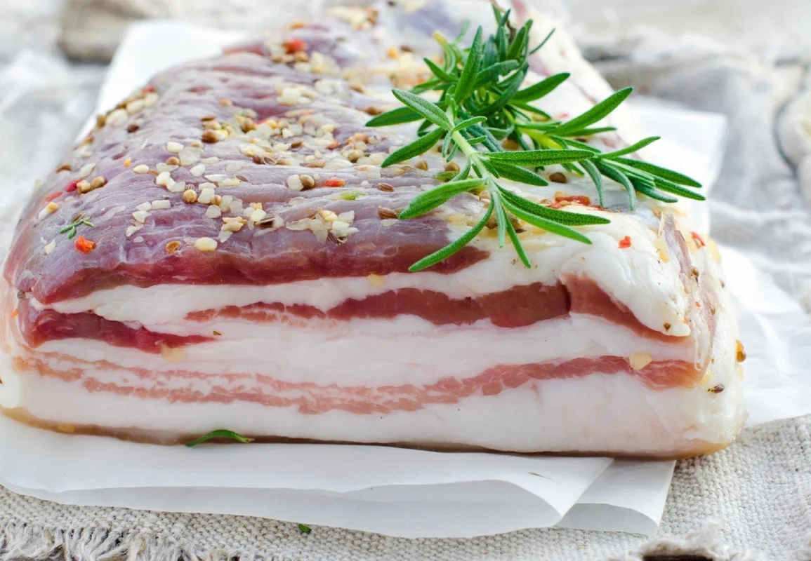 Pickling high-fat bacon