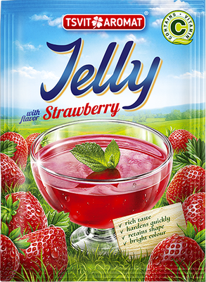 Jelly with strawberry flavor, 90g