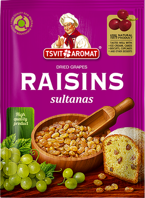 Dried grapes Raisins sultanas, 90g