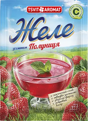 Желе зі смаком полуниці, 90г