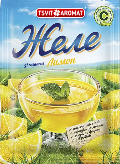 Желе зі смаком лимона, 90г