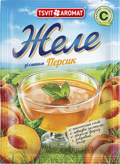 Желе зі смаком персика, 90г