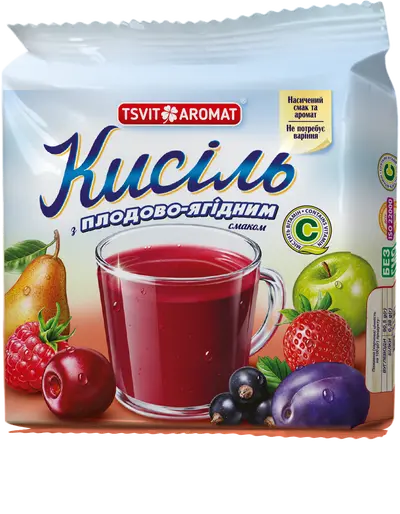 Кисіль брикетований з плодово-ягідним смаком, 150г