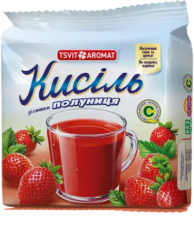 Кисіль брикетований зі смаком полуниці, 150г