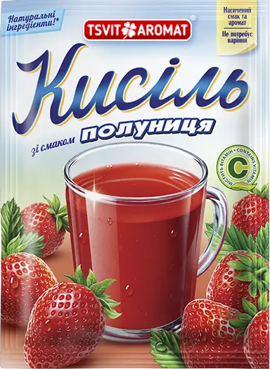 Кисіль зі смаком полуниці, 90г