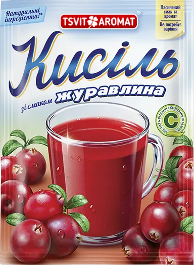 Кисіль зі смаком журавлини, 90г