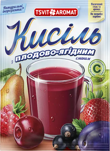 Кисіль з плодово-ягідним смаком, 90г