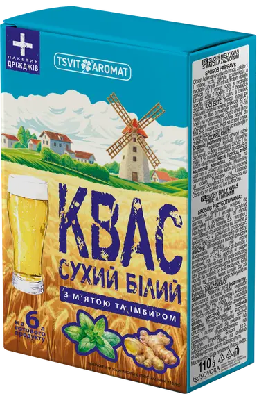 Квас білий з м'ятою та імбиром, 110г