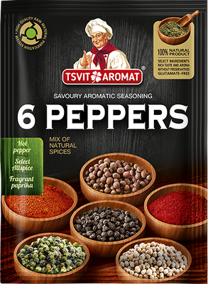 Savoury aromatic seasoning 6 PEPPERS, 25g