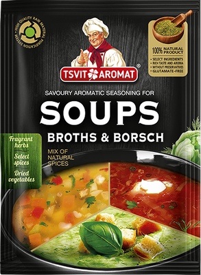Savoury aromatic seasoning  for soup, broth and borsch, 25g