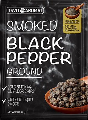Ground smoked black pepper, 20g